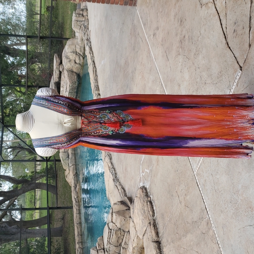 Exquisite Shahida Parides silk resort wear beaded dress